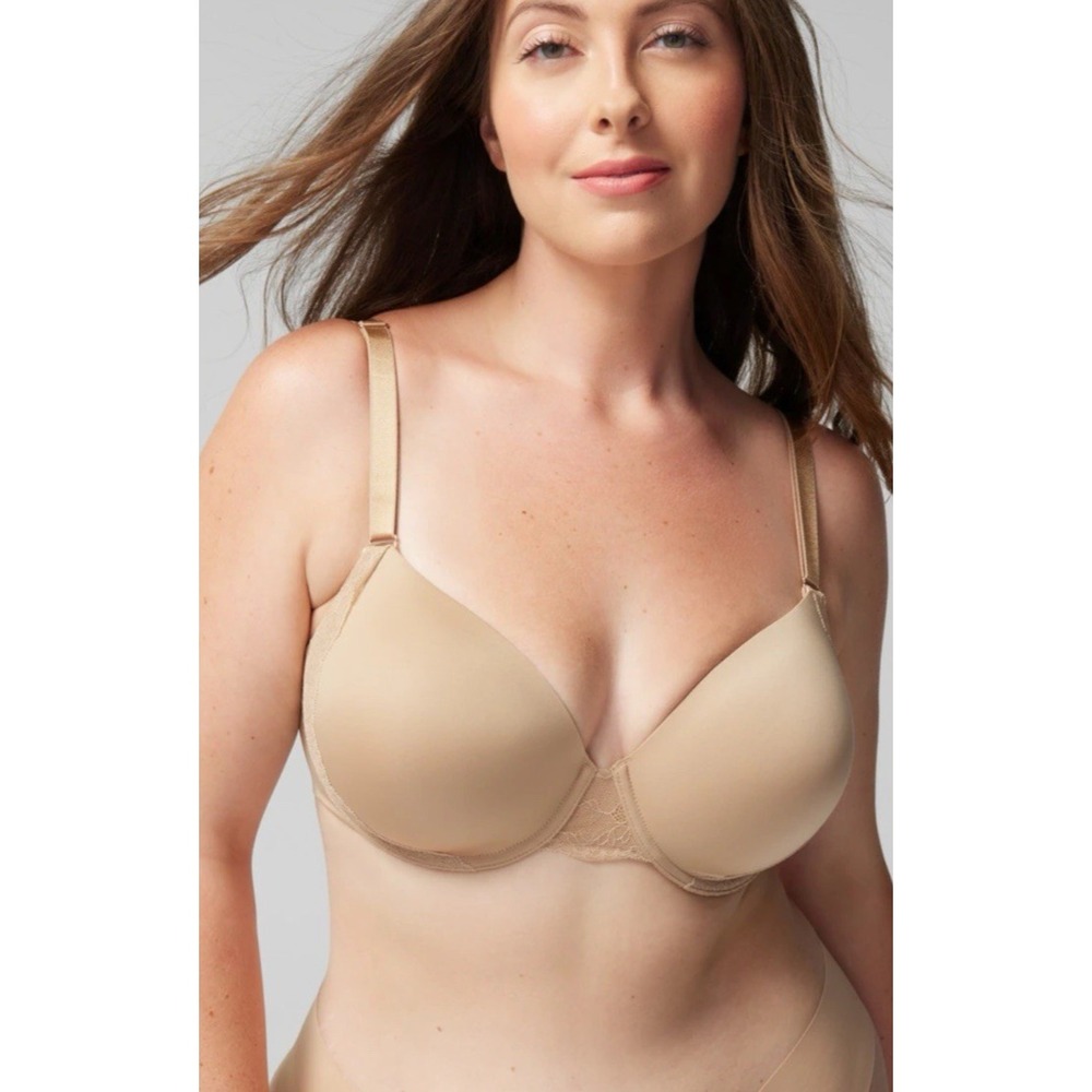 SOMA 44DDD Vanishing‎ 360 Perfect Coverage Bra Beige Underwire Stretchband  NWOT